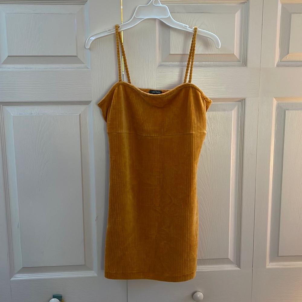 Wild Fable Mustard yellow Corduroy Tank Dress